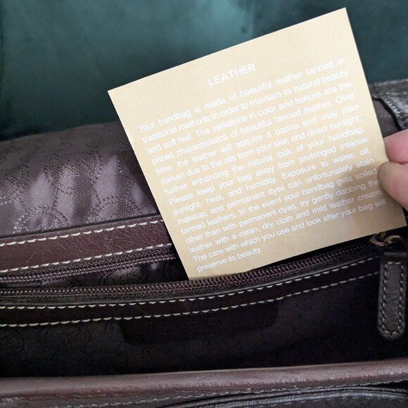 Michael Kors Brown Leather and Calfhair Margo Top Handle Satchel Bag - Picture 5 of 12